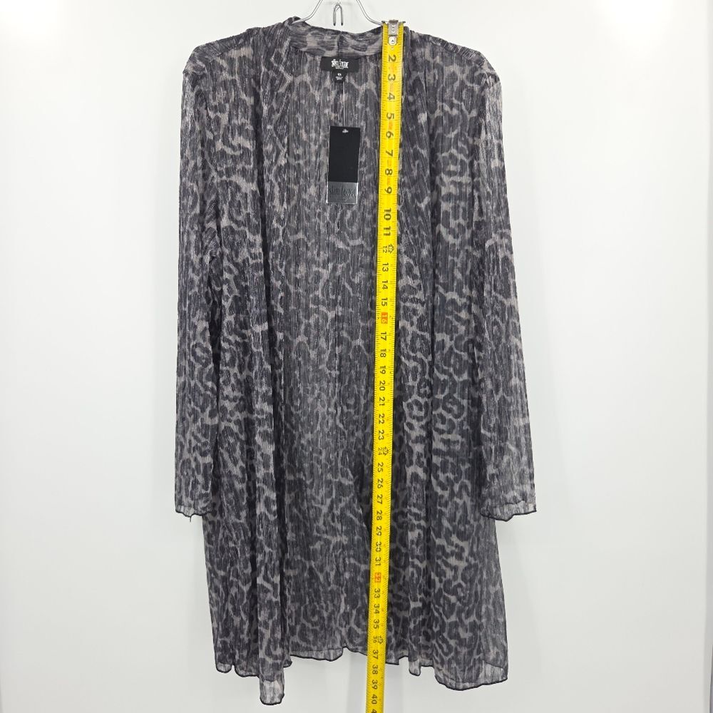 Investments Sheer Kimono Duster Coat Womens Size 1X Leopard Boho Festival Witchy - Picture 4 of 8